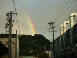 静岡本社工場前から虹